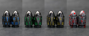 7PCs set Polyhedral DND Dungeons & Dragons Running Group Metal Dice Set Solid bala dados revólver dados - Product Image 6