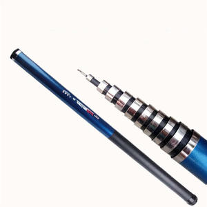 Canne à pêche télescopique légère et robuste avec technologie en fibre de carbone, service de coupe, surface lisse - Product Image 1