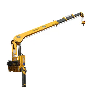 Chinese Hot Small Boom Crane Max. Lifting 10 m Mini 4 ton Truck Mounted Crane SQS100-4 for Best Prices