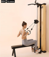 Station de Fitness à câble réglable mural en bois, Machine à câble à double poulie