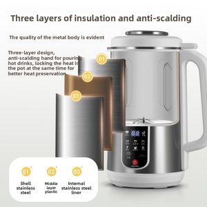 Licuadoras Portátiles Multifuncionales de Acero Inoxidable de Gran Capacidad para el Hogar y Procesadores de Alimentos para Bebés Preaislados para Uso Doméstico - Product Image 3