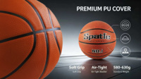 Ballon de basketball Spatle personnalisé en PVC, tailles 3, 5, 6, 7 – Ballon de jeu et d'entraînement durable pour enfants, jeunes et adultes