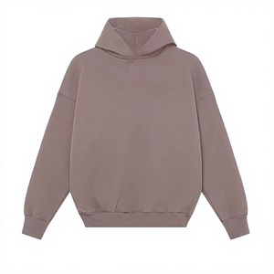 <b>Men's</b> Hooded Sweatshirt Tracksuit Set Solid Color Cotton Casual Loose Fit With Front Logo Autumn Wear - Product Image 5
