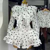 Ensemble jupe taille haute et chemise à manches évasées à volants, nouvelle mode automne 2026, vêtements féminins transfrontaliers Europe-Amérique