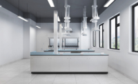 Meubles de rénovation pour laboratoire scientifique scolaire, postes de travail entièrement en acier pour projets de réaménagement de salles de classe