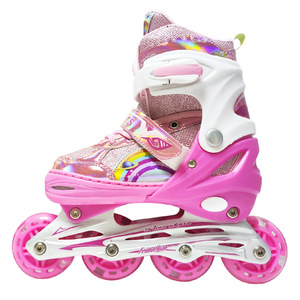 Chaussures de patinage à roulettes à quatre roues en ligne pour fille et garçon - Product Image 2