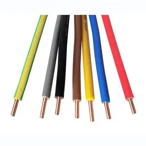 Insulated PVC Copper Core BV Hide Wires Solid Conductor Type 20/18/17/16/14/12/10/8 AWG Single Pin Hard Electric Cable EL Cord