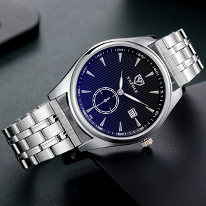 Nuevo Reloj de Cuarzo para Hombre 2026, Esfera Azul, Correa de Acero Inoxidable, Segundero Pequeño, Visualización de Fecha, Estilo Ejecutivo, Luminoso - Product Image 4