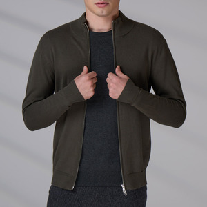 Customized High Quality Warm Top Anti-Pilling <b>Long</b> Sleeved Winter Zipper Sweater Knit Cotton <b>Cardigan</b> <b>for</b> <b>Men</b> - Product Image 3