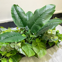 Nouvelle plante verte artificielle et disposition de boîte à fleurs décoration cloison florale avec fougère et herbe persane pour les occasions de mariage