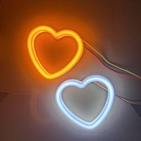 3.5 pouces contrôlé blanc ambre rvb 7 couleurs LED application mobile modifié phare de voiture antibrouillard DRL amour coeur ange yeux Halo anneaux