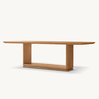 Mobilier moderne multi-tailles haut de gamme ensemble de table à manger rectangulaire d'extérieur Villa hôtel peut être personnalisé