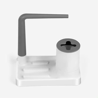 Égouttoir de cuisine en plastique pour évier, support de rangement, organisateur de cuisine, porte-ustensiles, porte-serviettes, panier d'évier