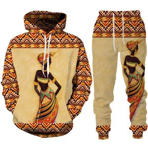 Funny African Female Print Hoodie/suit <strong>Dashiki</strong> Ethnic Style Men/women Pullover Sweatshirt Set Casual Couple Streetwear Tracksuit - Product Image 4