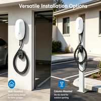 Borne de recharge murale pour VE 7kW Type 2 32A 220V IP66 Câble 5M OCPP APP RFID CE Garantie 18 mois Usage Commercial BYD