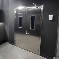 Porte de salle blanche en acier inoxydable