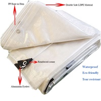 Bâches blanches d'extérieur imperméables, résistantes aux UV et à la pluie, bâches durables en polyéthylène pour camions et tentes