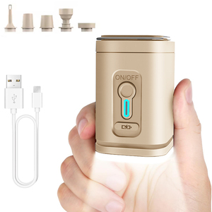 Portable Pocket Air <b>Pump</b> with Camping Lantern USB Rechargeable Mini Air <b>Pump</b> with <b>Battery</b> - Product Image 1