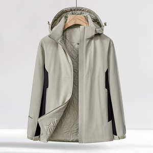 Chaqueta Acolchada Cortavientos para Hombre con Capucha, Relleno de Poliéster, para Otoño e Invierno, Ropa de Exterior - Product Image 3