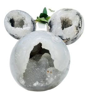 Tự nhiên chữa bệnh đá pha lê mã não với thạch anh <span class=keywords><strong>druse</strong></span> Spheres để chữa bệnh quà tặng và trang trí nội thất - Product Image 1