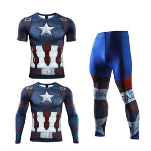 New <b>Spiderman</b> Design Compression Custom Long Sleeve <b>Shirt</b> Sublimated Printed Rash Guard Men's Sports Wear - Product Image 3