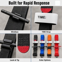 Tourniquet tactique Windlass pour le contrôle des saignements d'urgence, sangle en nylon noir avec tige moletée et marqueur de temps, vente en gros usine