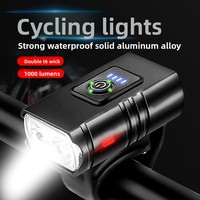 Lampe de vélo en alliage d'aluminium, phare avant, équipement de cyclisme, lampe de poche pour la conduite nocturne, accessoires pour vélo de route et VTT, ensemble de feux arrière