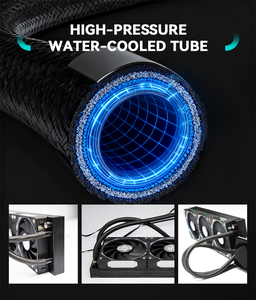 RS360 3D CS Premium AIO Cooler 100*78*135mm Black Radiator 3.6W <b>Pump</b> Power 4.2W Fan ARGB LEDs <b>Fluid</b> Bearing Computer Case High C - Product Image 4
