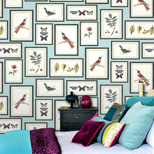 3D Vif Fleur et Oiseau Peinture Cadre Design Salon Chambre Salle à manger Papier Peint Décoration <span class=keywords><strong>De</strong></span> <span class=keywords><strong>La</strong></span> Maison - Product Image 1