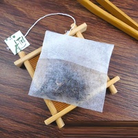 Sachet de thé avec étiquette, sac filtrant jetable en fibre de maïs, sachet de thé pliable