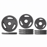 Haltères en fonte commerciale durables, antidérapants, portables et écologiques pour usage universel, modèle CrossFit Strength, 2,5-45 lb