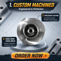 Turbine de pompe centrifuge en acier inoxydable usinée sur mesure (OEM/ODM) pour pompes industrielles chimiques et d'égouts