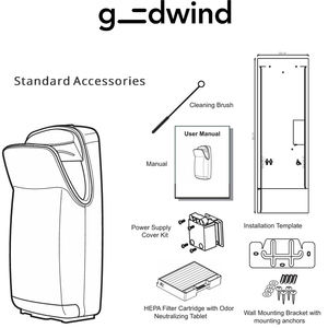 Sèche-mains électrique sans balais HEPA pour salle de bain, usage domestique intelligent, commercial, supermarché, sécheur automatique à induction pour lieux publics - Product Image 5
