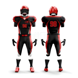Uniforme de Fútbol Americano de Manga Corta Unisex, Transpirable, de Secado Rápido, Personalizado OEM de Alta Calidad, 100% Poliéster - Product Image 1