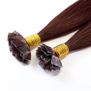 Jasmine Beauty Wholesale Pre-bonded Italian Keratin Flat Tip Hair Extension Double Drawn Virgin <b>Russian</b> RemyHuman Hair Extension - Product Image 3