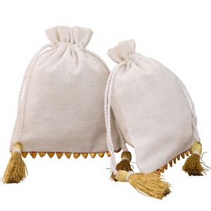 Premium Quality Cotton Drawstring Pouch <b>Bag</b> For Jewelry Packaging Custom Branding Wedding Potli <b>bags</b> <b>Small</b> Packaging Accessories - Product Image 1