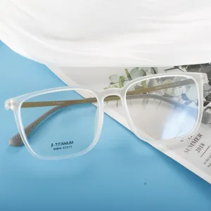 2023 새로운 색상 밝은 갈색 큰 모양 동급생 사원 안경 렌즈 블루 차단 렌즈 도매 안경