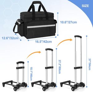 Sac médical <span class=keywords><strong>à</strong></span> roulettes avec chariot amovible, sac <span class=keywords><strong>de</strong></span> transport pour infirmière avec séparateurs amovibles, bandoulière réglable pour médecins - Product Image 5
