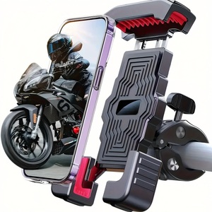 Support de téléphone <span class=keywords><strong>pour</strong></span> guidon de moto, support de téléphone <span class=keywords><strong>pour</strong></span> vélo, vélo électrique, scooter, compatible avec les téléphones mobiles de 4,6 à 6,5 pouces - Product Image 1