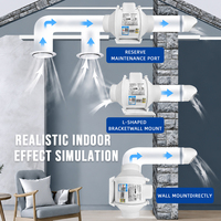 Ventilateur de gaine en ligne à flux mixte à faible bruit pour tente de culture hydroponique, extracteur d'air, économie d'énergie, haute performance, garantie 1 an