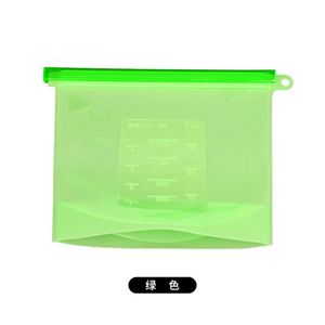 Sacs de conservation alimentaire réutilisables en silicone avec fermeture éclair pour fruits et légumes, usage domestique, préservent la fraîcheur, plusieurs tailles (500ml-4000ml) - Product Image 2