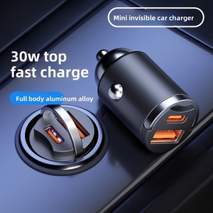 Mini Caricabatterie USB Type-C Invisibile per Auto, Ricarica Super Veloce Compatibile con <span class=keywords><strong>Apple</strong></span> Huawei, Accendisigari OLIVER - Product Image 5