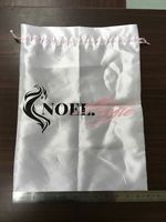Sac d'emballage en satin de soie vierge personnalisé avec logo, vente chaude