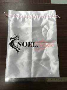 Sac d'emballage en satin de soie vierge personnalisé avec logo, vente chaude - Product Image 5