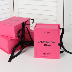 Moujiu กล่องเครื่องประดับหรูหราเป็นมิตรกับสิ่งแวดล้อมสีเบจทรงสี่เหลี่ยมมีลวดลายสี่เหลี่ยมและริบบิ้นบรรจุภัณฑ์ของขวัญเพื่อสิ่งแวดล้อม - Product Image 2