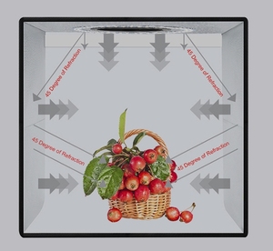 40cm putuz PU5041B <span class=keywords><strong>Studio</strong></span> fotografico pieghevole portatile 60W 5500K LED luce bianca illuminazione foto <span class=keywords><strong>Studio</strong></span> tenda da tiro - Product Image 5