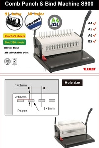 Thiết Bị Văn Phòng Máy Tính Để Bàn Mini Comb <span class=keywords><strong>Binding</strong></span> Máy <span class=keywords><strong>A4</strong></span> A5 Tất Cả Di Chuyển - Product Image 2