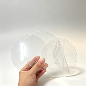 Wholesale Clear <b>Acrylic</b> Round <b>Disc</b> Blank Transparent Plastic Sheet for DIY Coasters Crafts Sign Making Decoration - Product Image 1