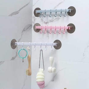 Strong Adhesive <strong>Hooks</strong> Kitchen Wall <strong>Hooks</strong> <strong>6</strong> Rows of Creative Corner Bathroom Nail-Free Hangers Hangers <strong>Hooks</strong> - Product Image 2