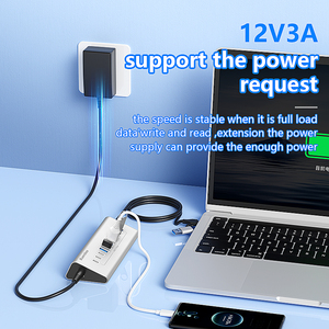 External Power <strong>USB</strong> C and <strong>USB</strong> Hub 7 Port 10 Port Multi <strong>USB</strong> 3.0 Splitter Power <strong>Adapter</strong> with Power Supply - Product Image 6